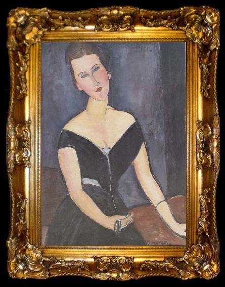 framed  Amedeo Modigliani Madame Georges van Muyden (mk38), ta009-2